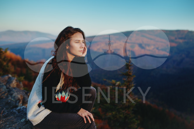 Výhled na podzimní Jeseníky