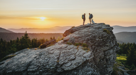 Dvojice turistů na Vozkovi